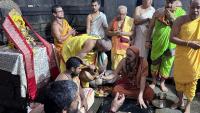 H.H. Shrimat Sadyojat Shankarashram  Swamiji's  visit to  Shri Mahabaleshwar Temple - Gokarna (21st June 2023)